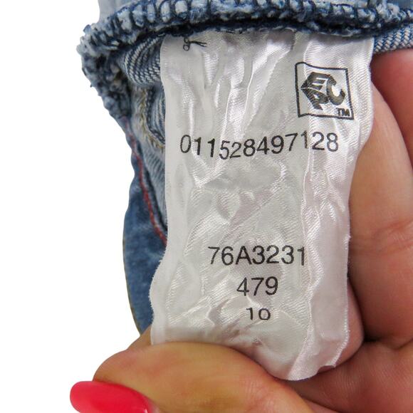 1990s Vintage Tommy Hilfiger High Rise Straight Mom Jeans Patches Size 10 34" - Picture 7 of 8